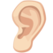 Ear - Light emoji on Facebook